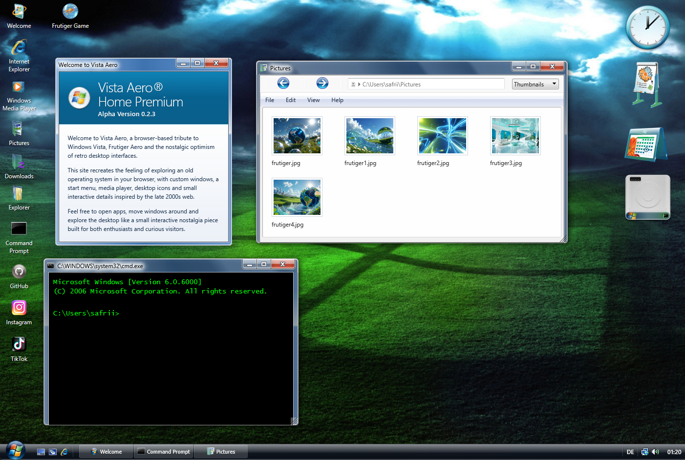 Vista Aero project preview